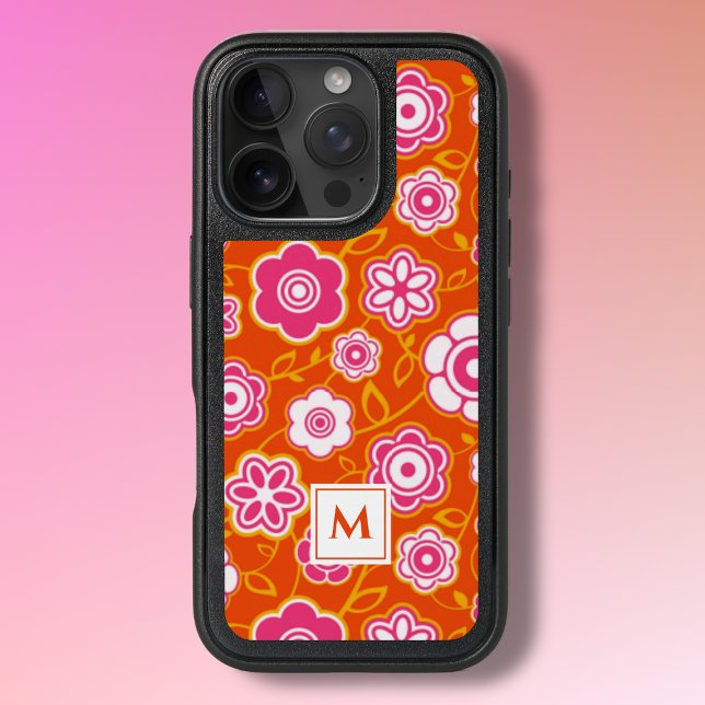 Floral Bandana Print Monogram Otterbox iPhone Case (Creator Uploaded)