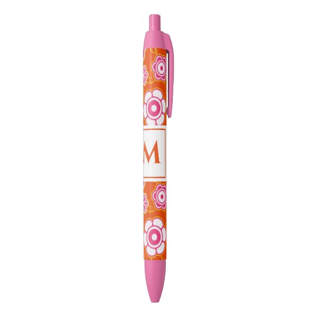 Floral Bandana Print Monogram Pen (Bottom (Vertical))