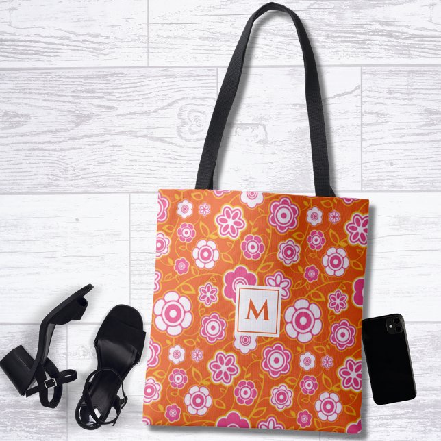 Floral Bandana Print Monogram Tote (Creator Uploaded)