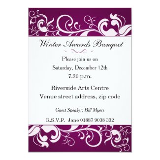 Floral Banquet Invitation