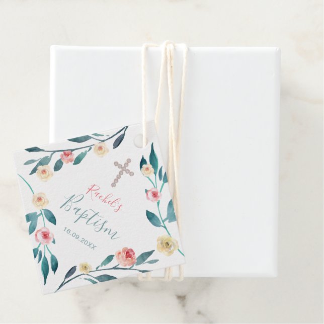 floral baptism favor tags (In Situ)