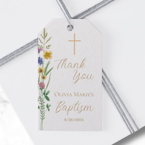 Floral Baptism Thank You 