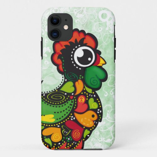 Floral Barcelos Kawaii Rooster iphone 5 case