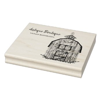 Floral Barn Antique Shop Rubber Stamp by GirlyBusinessCards at Zazzle
