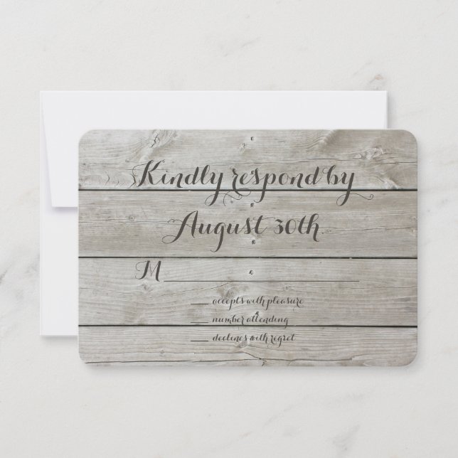 Floral Barn Board RSVP (Front)
