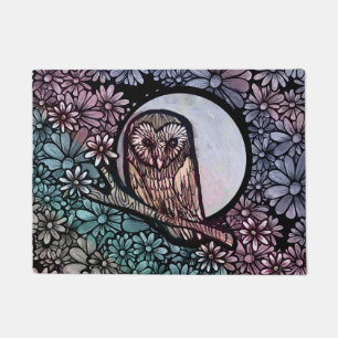 Floral Barn Owl Doormat