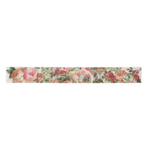 Floral Baroque Elegant Rose Blush Bridal Wedding Satin Ribbon