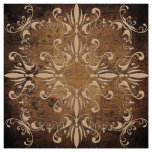 floral baroque pattern on grunge background fabric