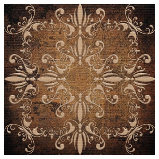 floral baroque pattern on grunge background fabric