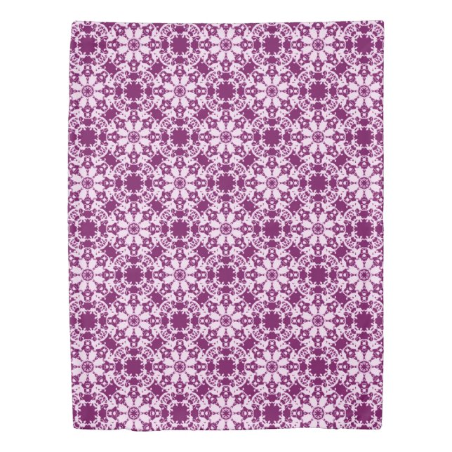 Floral baroque purple pattern. duvet cover (Front)