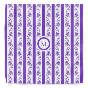 Floral baroque stripes pattern  bandana