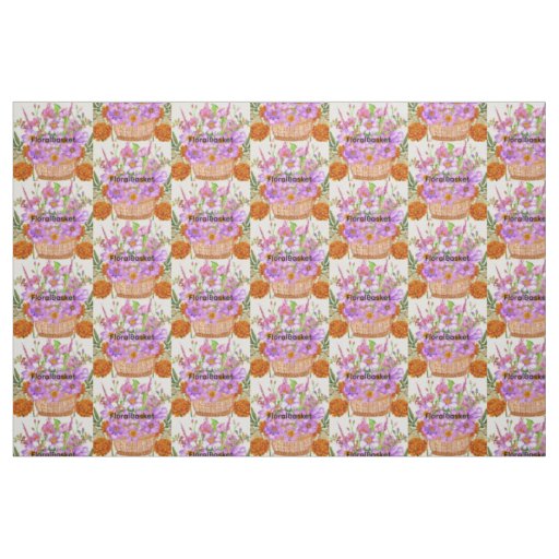 Floral Basket Fabric