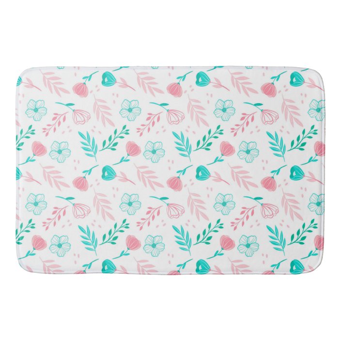 Floral Bath Mat Zazzle