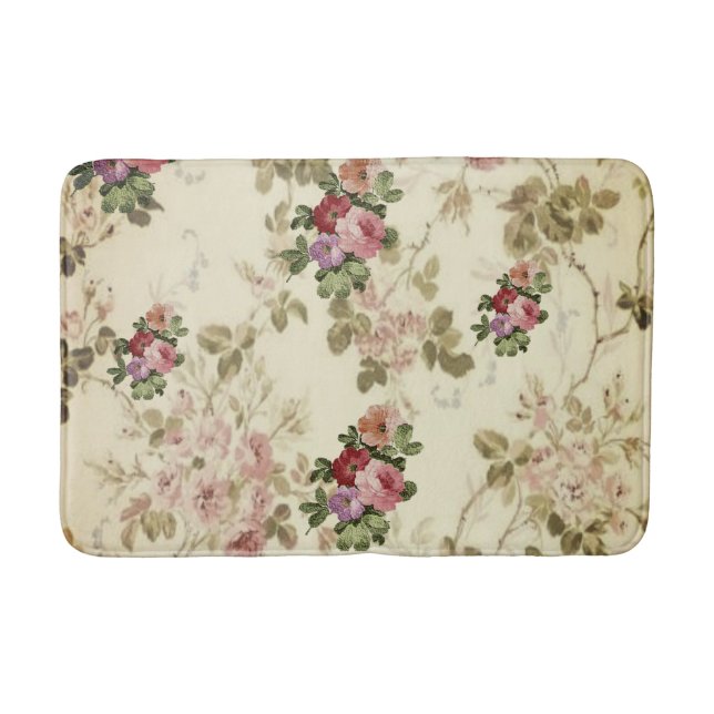 Floral Bathroom Bathmat (Front)