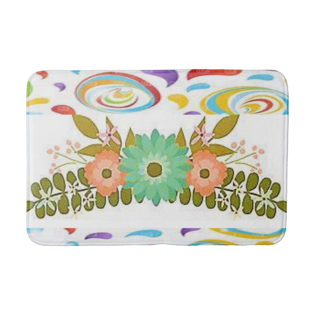 Floral Bathroom Bathmat (Front)