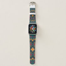 Floral Batik Elegance: Square Ornamental Design Apple Watch Band