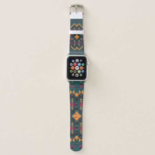 Floral Batik Elegance Square Ornamental Design Apple Watch Band