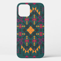Floral Batik Elegance: Square Ornamental Design iPhone 12 Case