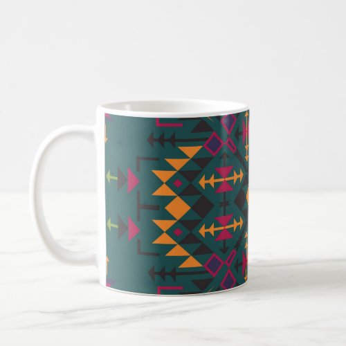 Floral Batik Elegance Square Ornamental Design Coffee Mug