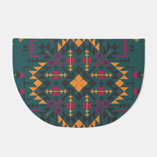 Floral Batik Elegance Square Ornamental Design Doormat