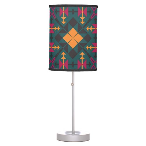 Floral Batik Elegance Square Ornamental Design Table Lamp