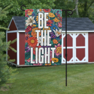 Floral Be The Light Matthew 5:14 Christian Garden Flag