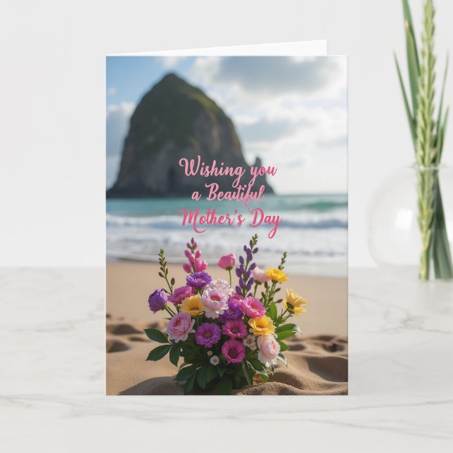 Floral Beach Mothers Day Card (Front)