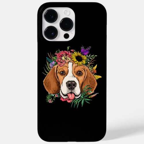 Floral Beagle Botanical Flower Cute Beagle  Case_Mate iPhone 14 Pro Max Case