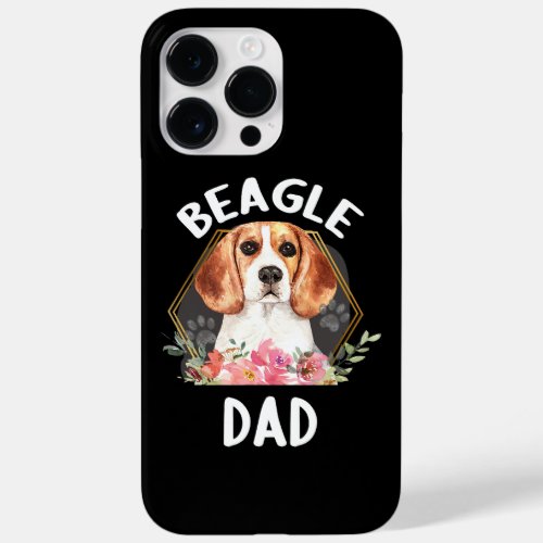 Floral Beagle Dad Dog Beagle Dog Lovers  Case_Mate iPhone 14 Pro Max Case