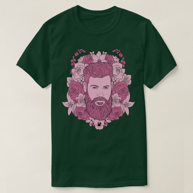 Floral Bear Pink T-Shirt (Design Front)