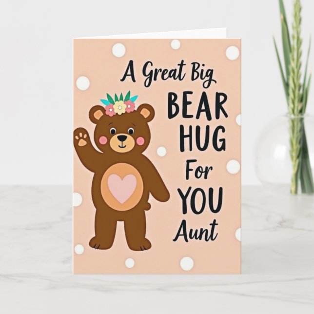 Floral Bears Hug Mothers Day Card (Front)