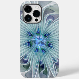 Floral Beauty Abstract Modern Blue Pastel Flower Case-Mate iPhone 14 Pro Max Case