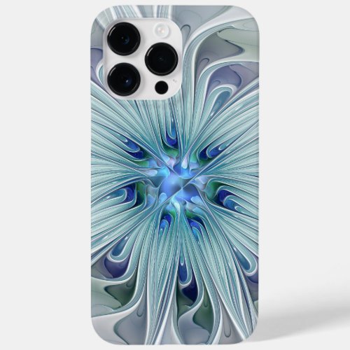 Floral Beauty Abstract Modern Blue Pastel Flower Case_Mate iPhone 14 Pro Max Case