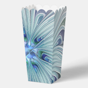 Floral Beauty Abstract Modern Blue Pastel Flower Favor Boxes