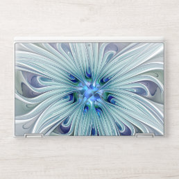 Floral Beauty Abstract Modern Blue Pastel Flower HP Laptop Skin