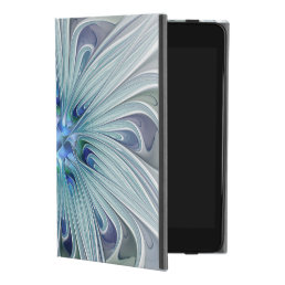 Floral Beauty Abstract Modern Blue Pastel Flower iPad Mini 4 Case