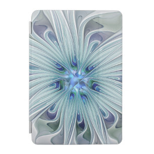 Floral Beauty Abstract Modern Blue Pastel Flower iPad Mini Cover