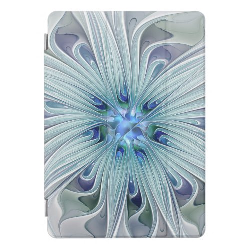 Floral Beauty Abstract Modern Blue Pastel Flower iPad Pro Cover
