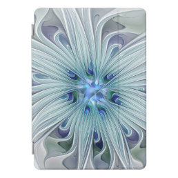 Floral Beauty Abstract Modern Blue Pastel Flower iPad Pro Cover