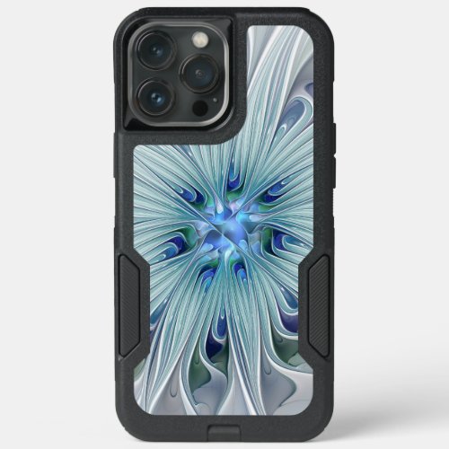 Floral Beauty Abstract Modern Blue Pastel Flower iPhone 13 Pro Max Case
