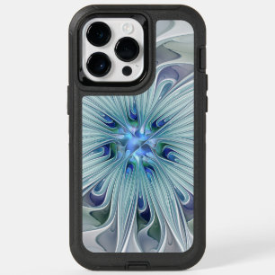 Floral Beauty Abstract Modern Blue Pastel Flower OtterBox iPhone 14 Pro Max Case
