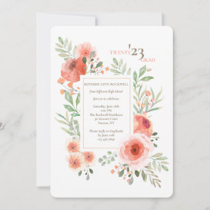 Floral Beauty Graduation Invitation