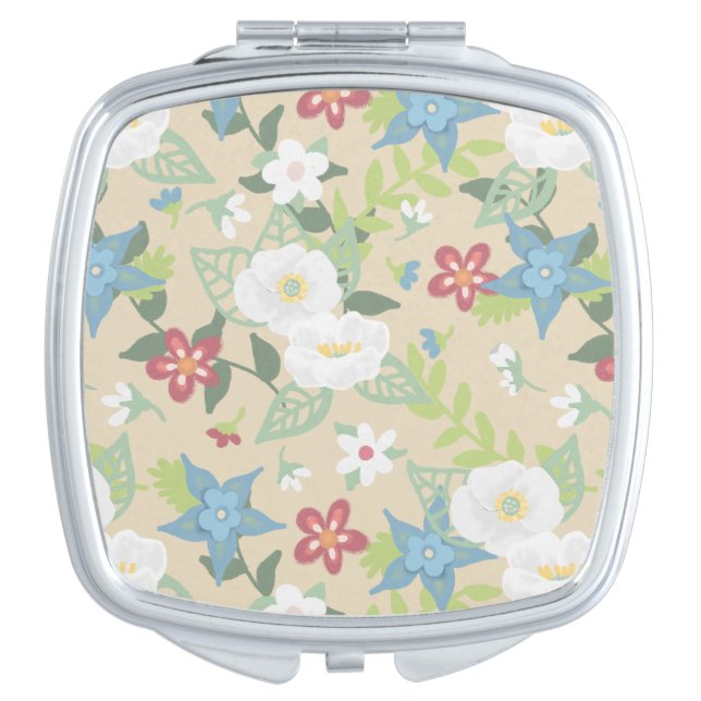 Floral Beauty | Mother's Day Gift Compact Mirror (Front)