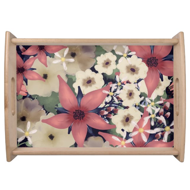 Floral Beauty | Mother's Day Gift Serving Tray (Front)