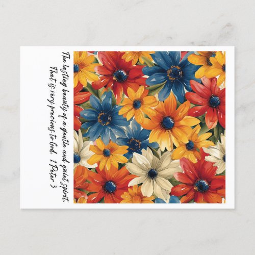 Floral beauty postcard