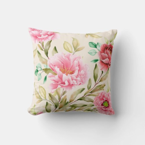 Floral beauty  throw pillow