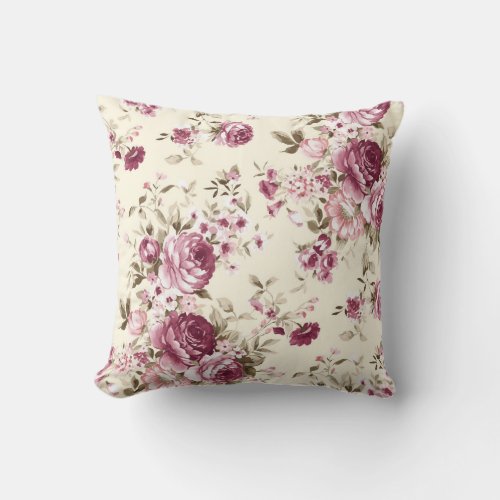 Floral beauty  throw pillow