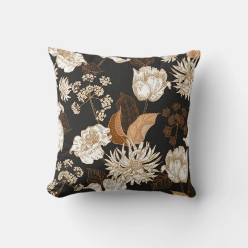 Floral beauty  throw pillow