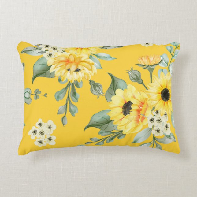 Floral beauty  throw pillow (Front)