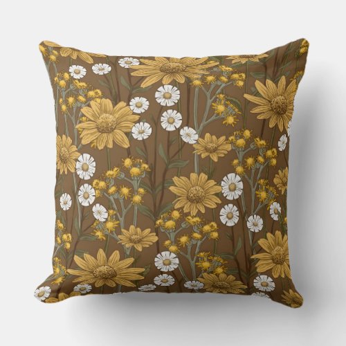 Floral  beauty  throw pillow